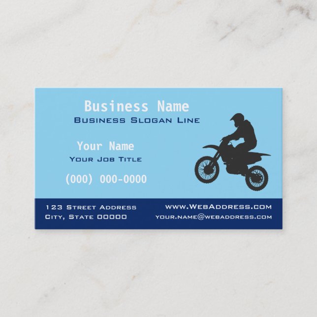 Off-Road Dirt / Trail Bike | Motocross Business Ca Card (Front)