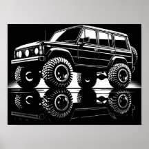 Off-Road Legend Silhouette Poster