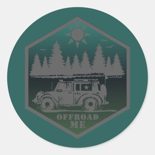 OFF ROAD ME Wilderness Square Sticker (Front)