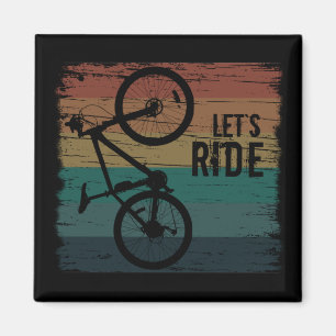 off road mountain biking saying magnet