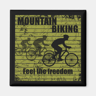 off road mountain biking saying quote magnet