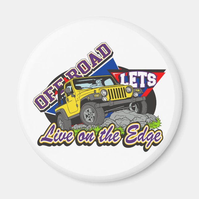 Off Road On The Edge Magnet (Front)