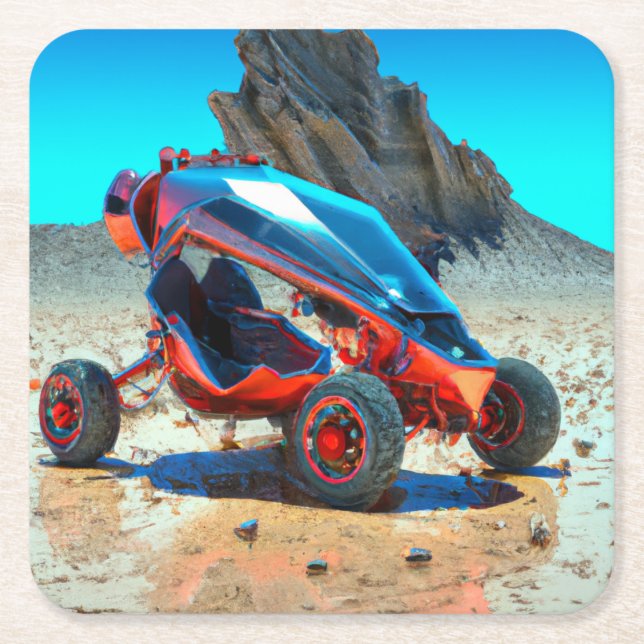 Off-Road  Square Paper Coaster (Front)