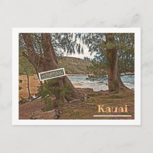 "OFF-THE-BEATEN PATH MOLOAA BEACH" POSTCARD