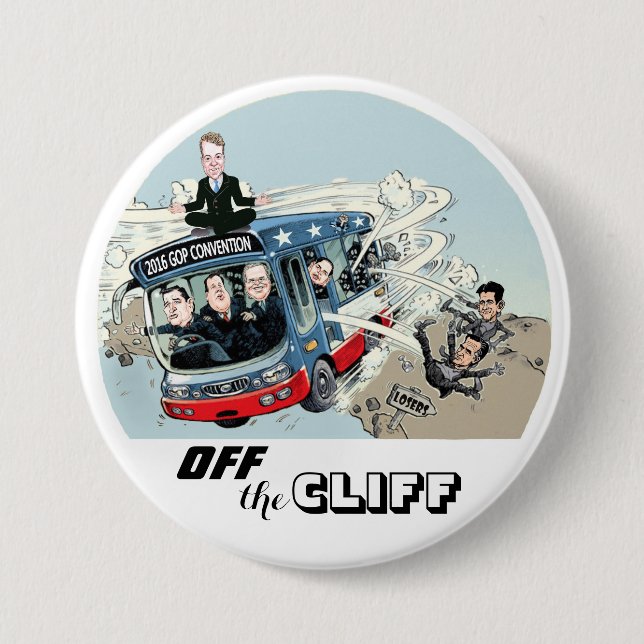 Off the CLIFF! 7.5 Cm Round Badge (Front)