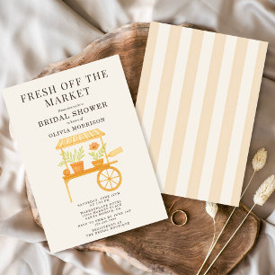 Off the Farmers Market Cart Floral Bridal Shower Invitation