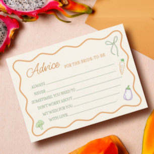 Off the Market Bridal Shower Advice Card