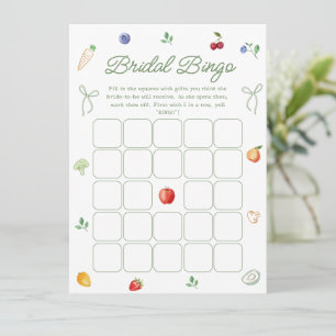 Off the Market Bridal Shower Bingo Game Card