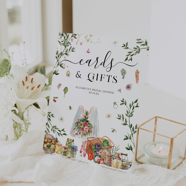 Off The Market Bridal Shower | Cards & Gifts Pedestal Sign (Creator Uploaded)
