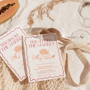 Off The Market Bridal Shower, Farmer's Market Invitation