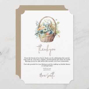 Off the Market Bridal Shower, Floral Bridal Shower Thank You Card