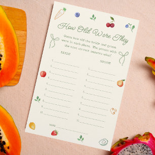 Off the Market Bridal Shower Guess Age Game