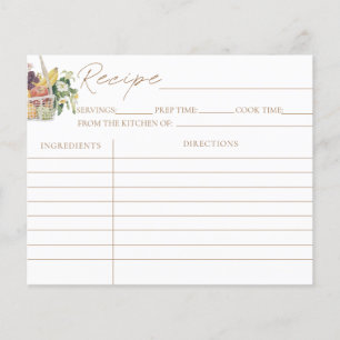 Off The Market  Bridal Shower Recipe Cards