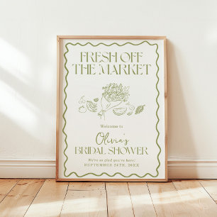 Off The Market Bridal Shower Welcome Sign 18x24"