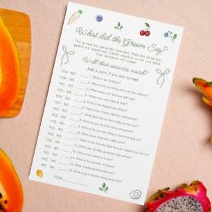 Off the Market Bridal Shower What Did He Say Game