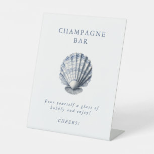 Off the Market Coastal Market Bridal Shower Pedestal Sign