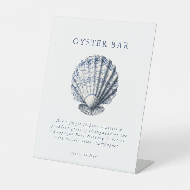 Off the Market Coastal Market Bridal Shower  Pedestal Sign (Front)