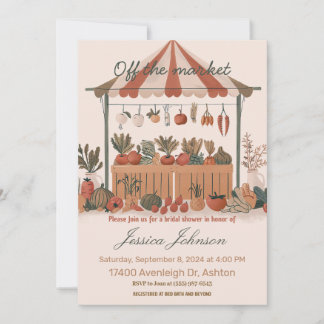 Off the market farmer bridal shower invite