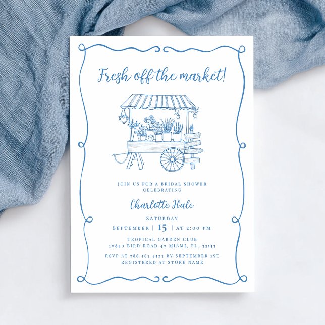 Off The Market Hand Drawn Bridal Shower Invitation (Creator Uploaded)