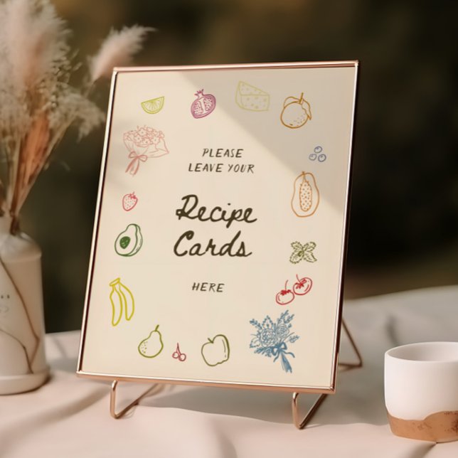 Off The Market Hand Drawn Bridal Shower Recipe Poster (Creator Uploaded)