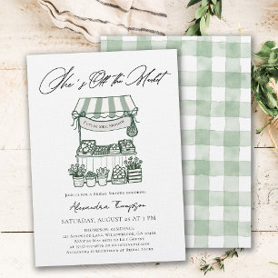 Off the Market Modern Calligraphy Bridal Shower Invitation