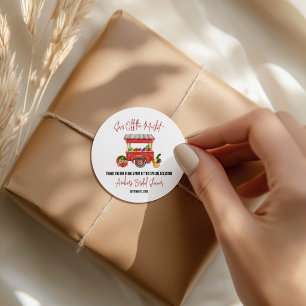 Off the Market Vegetable Stand Bridal Shower Classic Round Sticker