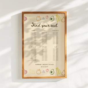 Off The Market Whimsical Downloadable Seating Plan Poster