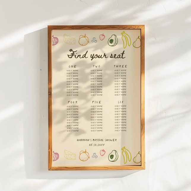 Off The Market Whimsical Downloadable Seating Plan Poster (Creator Uploaded)