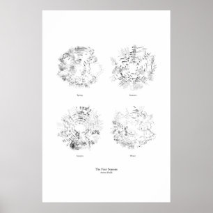 Off the Staff: The Four Seasons (separate, black) Poster