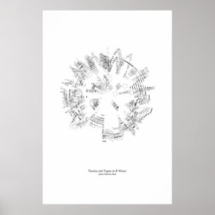 Off the Staff: Toccata and Fugue (black) Poster