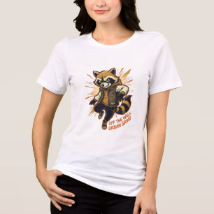 Off The Wall Urban Grind Raccoon Graphic T-Shirt Tri-Blend Shirt