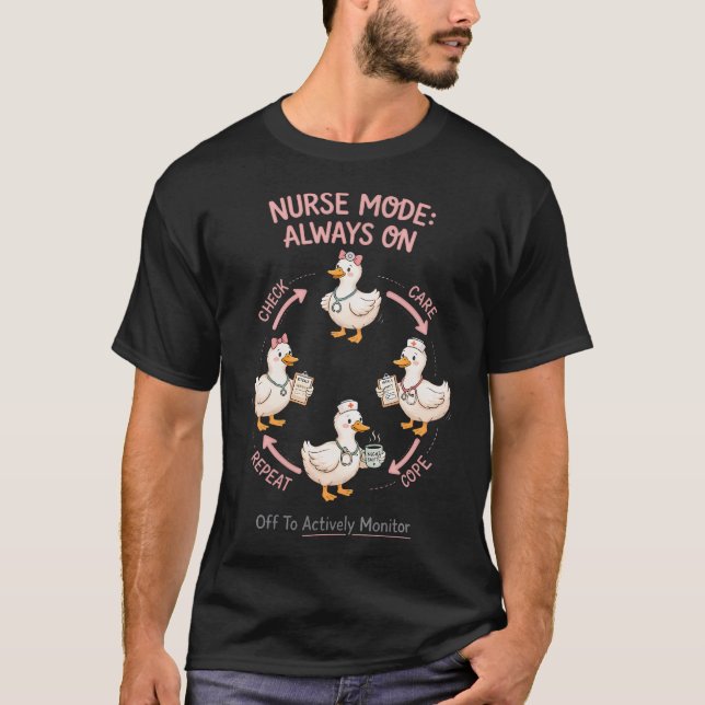 Off To Actively Monitor Nurse Testing Day T-Shirt (Front)