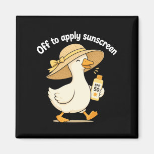 Off To Apply Sunscreen Design Magnet
