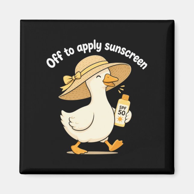 Off To Apply Sunscreen Design Magnet (Front)