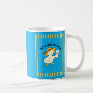 Off to Apply Sunscreen Duck Summer Beach Vacation Coffee Mug