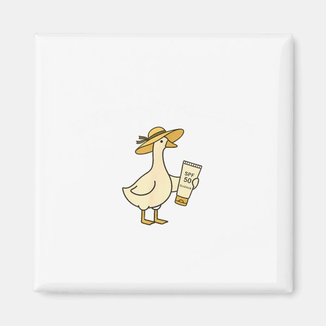 Off to Apply Sunscreen Goose Summer Beach Vacation Magnet (Front)