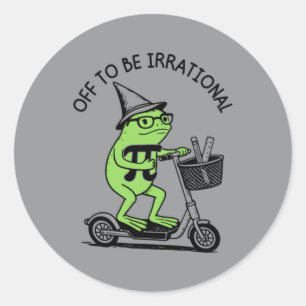 Off To Be Irrational Math Teacher Funny Pi Day Classic Round Sticker