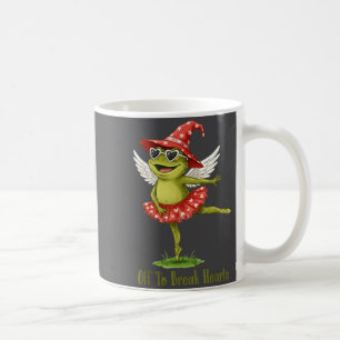 Off To Break Hearts Funny Frog Valentines Women Gi Coffee Mug