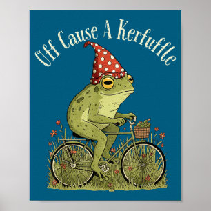 Off to cause a kerfuffle frog funny weirdcore poster