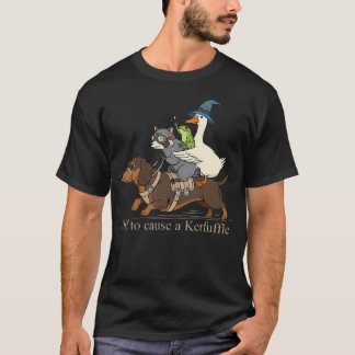 Off To Cause A Kerfuffle Frog Racoon Goose T-Shirt