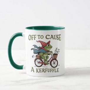 Off to Cause a Kerfuffle Frog Sarcastic Funny Meme Mug