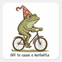 Off to Cause a Kerfuffle Frog Sarcastic Funny
