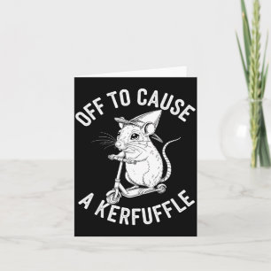 Off to cause a kerfuffle funny capybara joke meme card