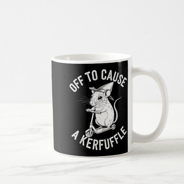 Off to cause a kerfuffle funny capybara joke meme  coffee mug (Right)
