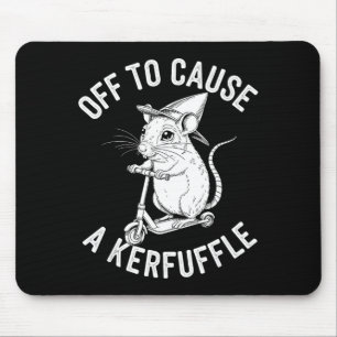 Off to cause a kerfuffle funny capybara joke meme mouse pad