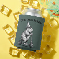 Off To Cause A Kerfuffle Funny Groundhog Scooter