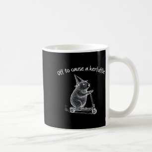 Off To Cause A Kerfuffle Funny Hamster Scooter Gro Coffee Mug