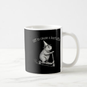 Off To Cause A Kerfuffle Funny Hamster Scooter Gro Coffee Mug