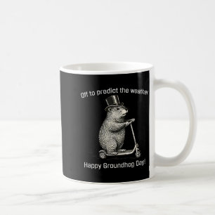 Off To Cause A Kerfuffle Funny Silly Groundhog Sco Coffee Mug