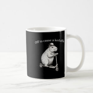 Off To Cause A Kerfuffle Funny Silly Groundhog Sco Coffee Mug